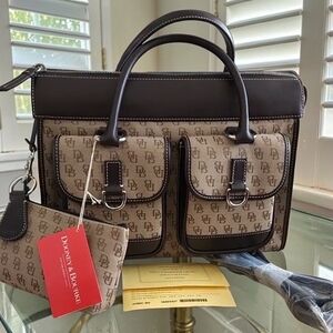 WOW! Dooney & Bourke BR Double Pocket 3-Piece Tote SET NWT +  Reg Card & More!
